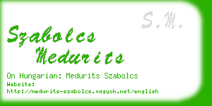 szabolcs medurits business card